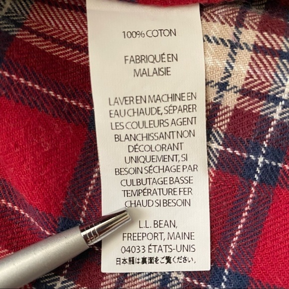 L.L. Bean Flannel Shirt Traditional Fit - Picture 5 of 6
